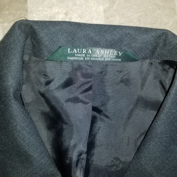 Laura Ashley Dark Gray Stretch Wool Blazer 10 - Picture 5 of 6